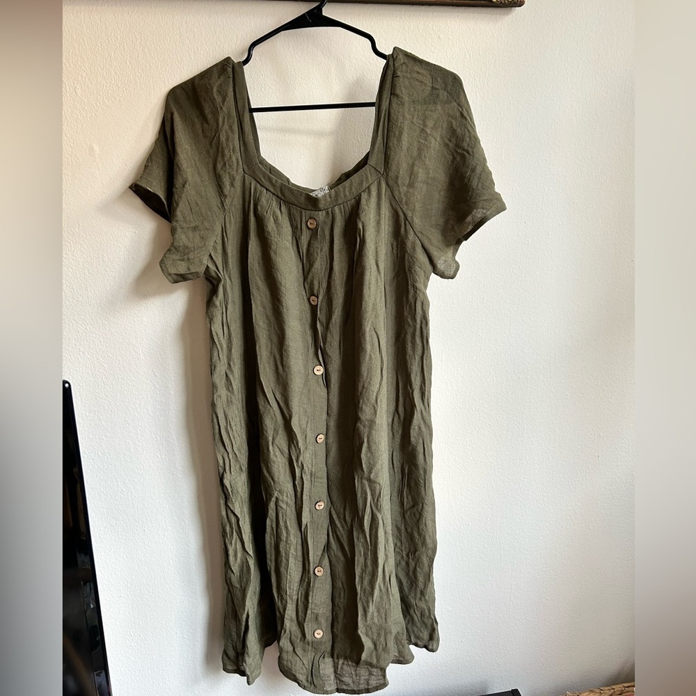 Olive green dress